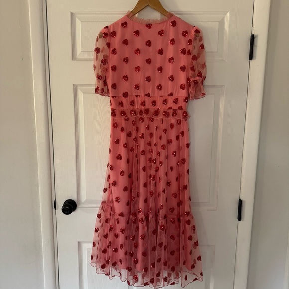 Rachel Parcell Sequin Hearts Tulle Midi Dress Size small - Picture 4 of 13